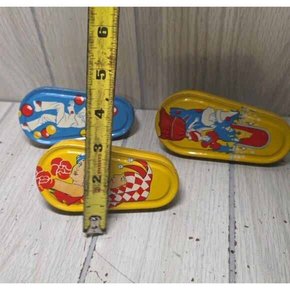 Vtg Kirchof Tin Noisemakers Life Of The Party Set of 3 Original Nostalgia Clown - Picture 3 of 11